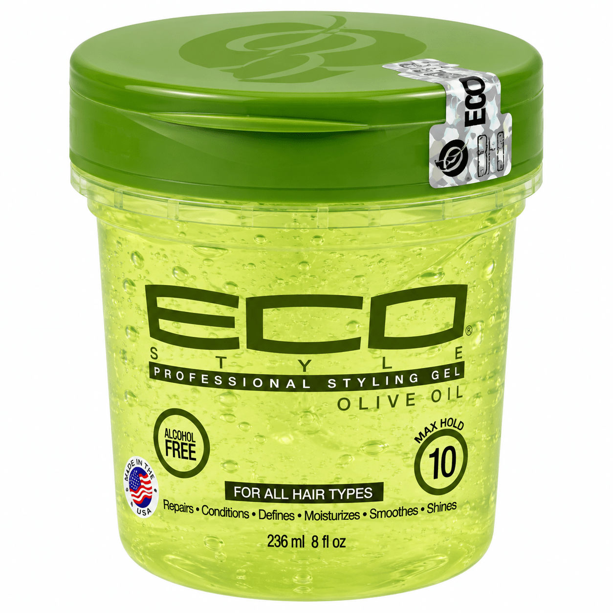 Eco Olive Oil Styling Gel 236 ml gel coiffant à l’huile d’olive.