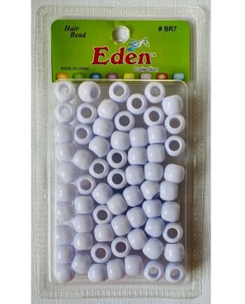 Eden – big blister round hair bead white, BR7-W