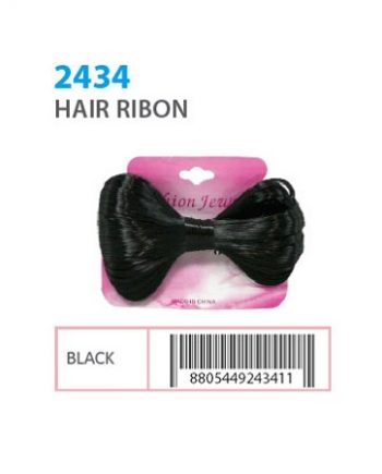 FASHION JEWELRY - HAIR RIBON STONE BLACK, ITEM NO. 2434