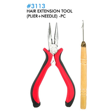 STICK HAIR EXTENSION TOOL (RING EXTENSION) SYSTEM, PLIER & NEEDLE, ITEM NO. 3113