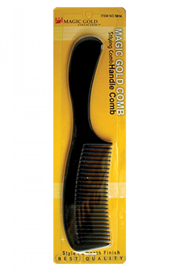 MAGIC GOLD - STYLING COMB HANDLE COMB BLACK, STYLE, SMOOTH FINISH, BEST QUALITY, ITEM NO. 5814