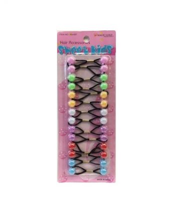 MAGIC GOLD - PAQ. OF 14 BUBBLE ROUND JELLY PASTEL MIX FOR HAIR, SWEET KIDS HAIR ACCESSORIES, ITEM NO. XS21