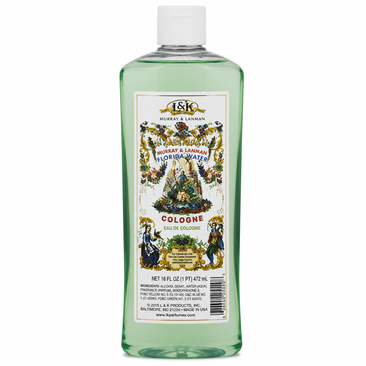 Florida eau de cologne Murray & Lanman 472 ml parfum corporel frais et classique