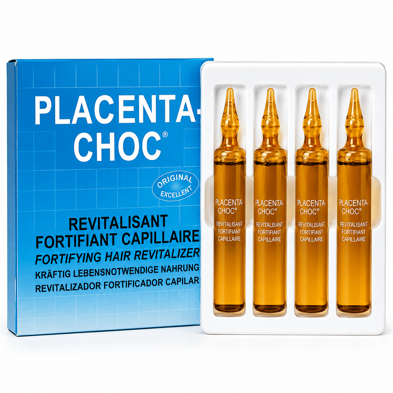Placenta choc revitalisant coffret de 4 ampoules 4 x 10 ml