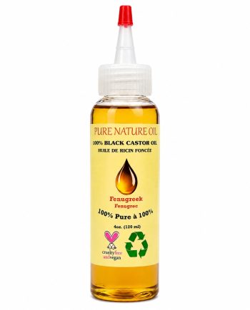 Pure Nature Oil Huile de Ricin Foncée au Fenugrec 4 oz