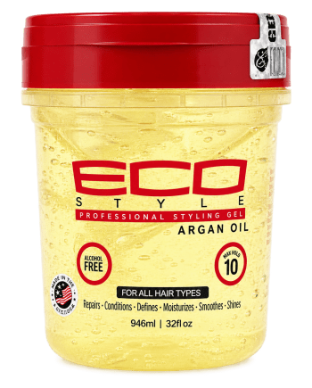 ECO Argan Oil Styling Gel 32 fl. oz 946 ml gel coiffant à l’huile d’argan.