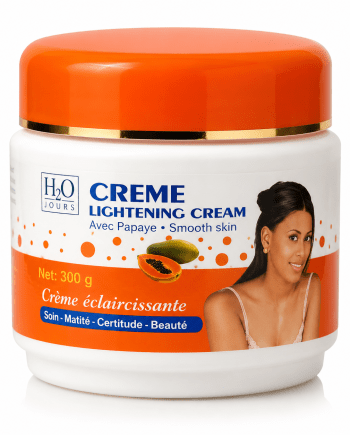 H20 Days Papaya Cream, 300 g, to moisturize and soften dry areas of the body.