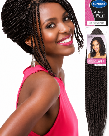 Cheveux Supreme Afro Twist en soie royale pour twists et coiffures protectrices.