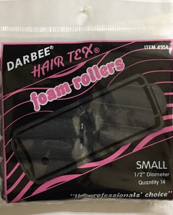 Darbee - Paq. of 14 hair tex small 1/2'' foam rollers black, No. 954