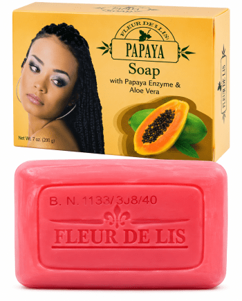 Savon bio à l'essence de papaye 80 g nettoyant pour le corps.