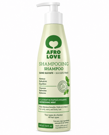Afro Love shampooing menthe 290 ml shampooing rafraîchissant cheveux texturés