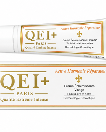 QQEI Active Harmonie Réparateur Crème pour le visage 50 ml avec tube et boîte blancs.