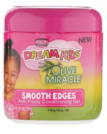 AFRICAN PRIDE - DREAM KIDS OLIVE MIRACLE GEL REVITALISANT ANTI-CRÉPUS, SMOOTH EDGES ANTI-FRIZZY CONDITIONING GEL, 170 G / 6 OZ