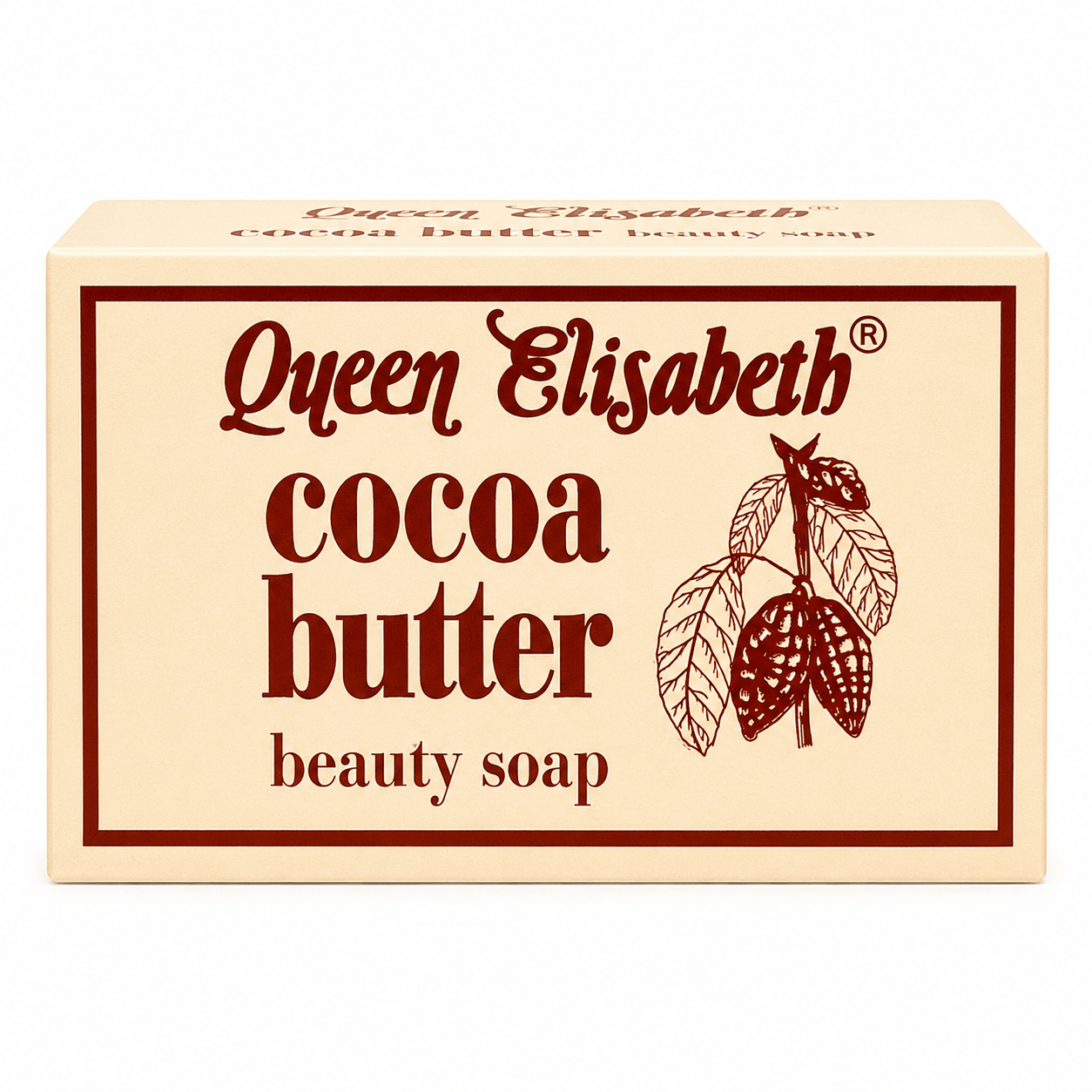 Queen Elisabeth Savon corporel au beurre de cacao 200 g.
