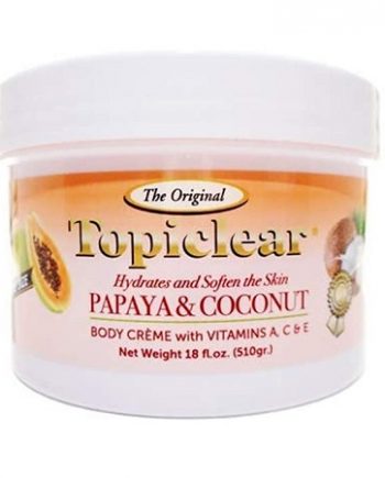 TOPICLEAR - HYDRATES AND SOFTEN THE SKIN PAPAYA & COCONUT BODY CRÈME WITH VITAMINS A, C, E, 18 FL.OZ / 510 G
