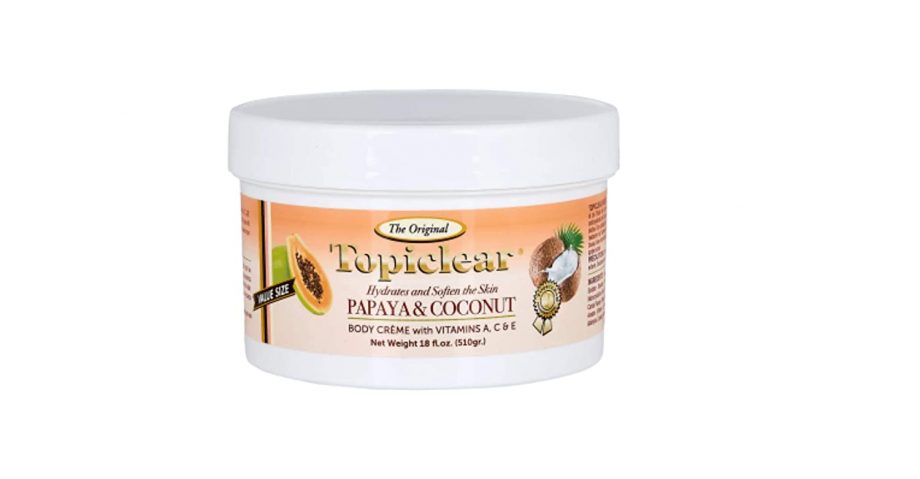 TOPICLEAR - HYDRATES AND SOFTEN THE SKIN PAPAYA & COCONUT BODY CRÈME WITH VITAMINS A, C, E, 18 FL.OZ / 510 G