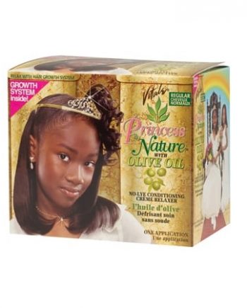 VITALE PRINCESS BY NATURE WITH OLIVE OIL - DÉFRISANT SOIN SANS SOUDE ''REGULAR CHEVEUX NORMAUX'' , NO LYE CONDITIONING CRÈME RELAXER, 1 APPLICATION