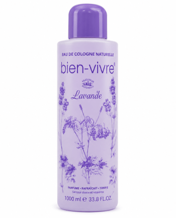 Bien-vivre eau de cologne naturelle lavande 1000 ml eau parfumée fraîche à la lavande