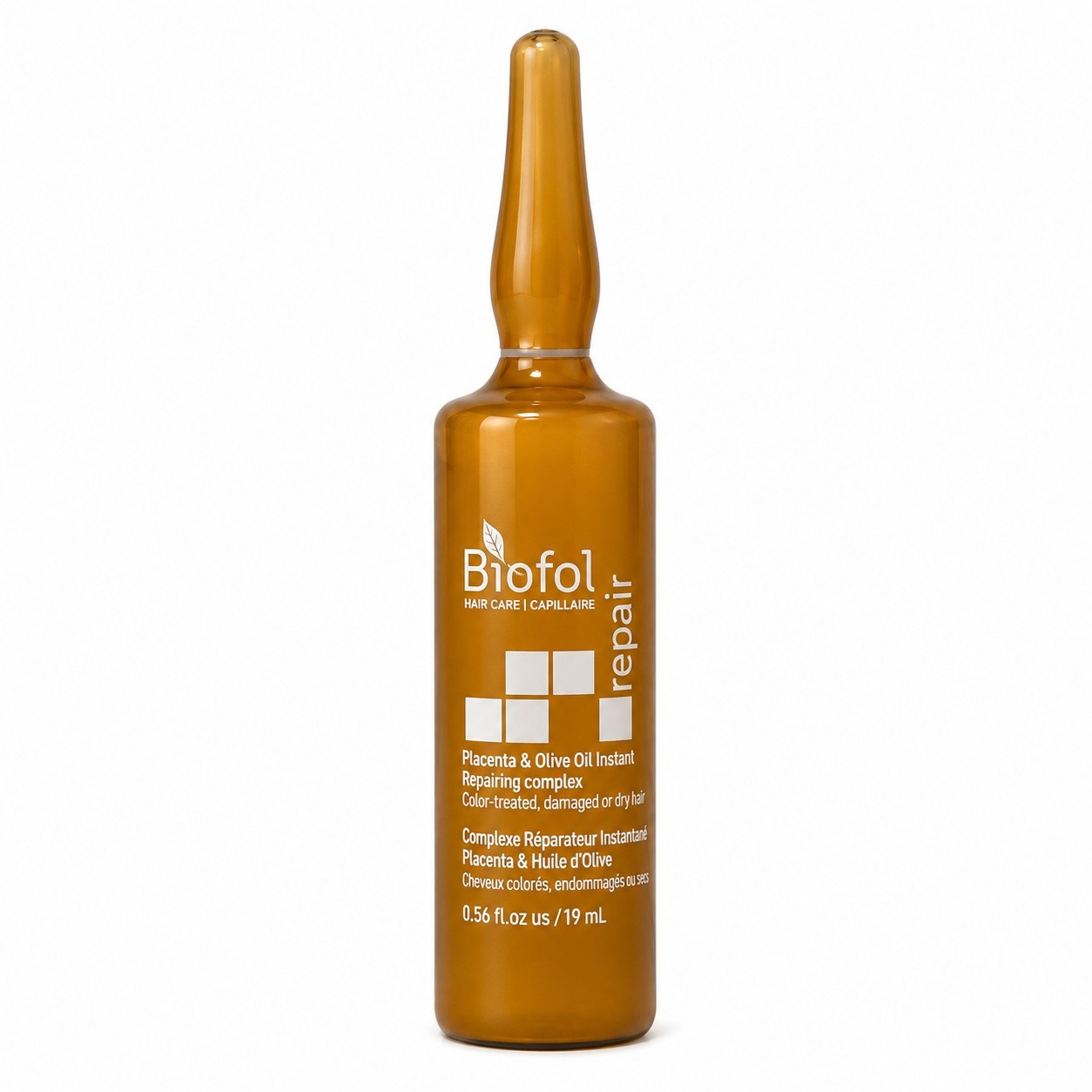 Biofol - ampoule complexe réparateur instantané placenta & huile olive, 19 ml