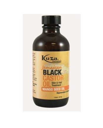 HUILE DE RICIN NOIR JAMAÏCAINE BLACK CASTOR OIL MANGO SEED OIL, 4 FL.OZ / 118 ML KUZA NATURALS