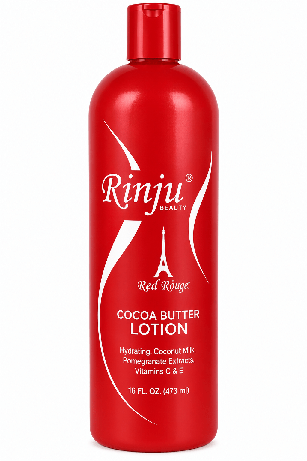 Rinju red lotion au beurre de cacao 473 ml soin corporel.
