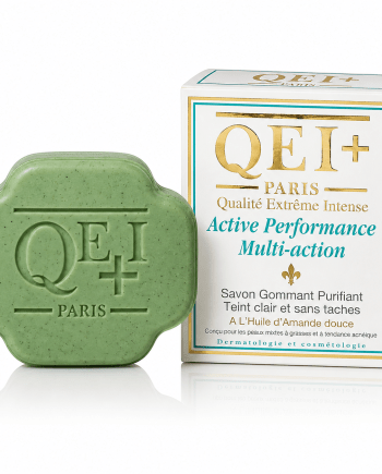 QEI+ savon gommant purifiant Active Performance Multi-Action 200 g savon corporel gommant