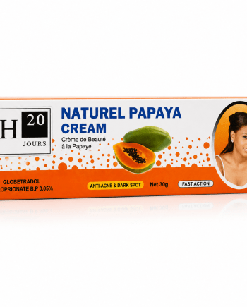 H2O Jours Natural Papaya Cream to moisturize and soften dry areas of the body.