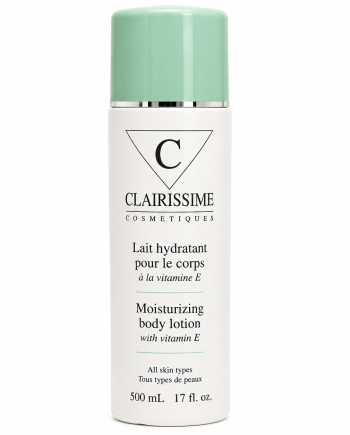 Clairissime Moisturizing Body Lotion, 500 ml, for a moisturizing and radiance-boosting routine.