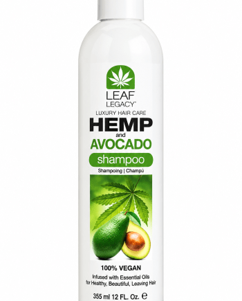 Leaf Legacy Shampoing au Chanvre et à l’Avocat 355 ml shampooing nourrissant pour cheveux secs et ternes.