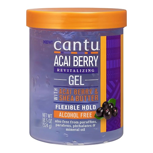 Cantu Acai Berry Revitalizing - Gel with acai berry & shea butter, flexible hold, 18.5 oz / 524 g