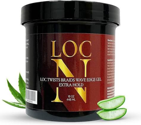 Loc N Twists Braids Wave Edge Gel Extra Hold 16 oz 448 ml gel coiffant pour tresses, twists, waves et contours.