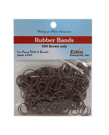 Eden - Paq. of 300 brown rubber bands with 3 sizes, No. 107