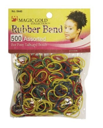 Magic Gold - Paq. of 500 regular assorted rubber band, No. 1209, 0448