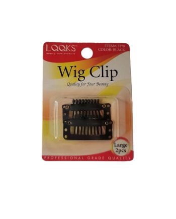 LQQKS - Paq. of 2 black large wig clip, No. 3278