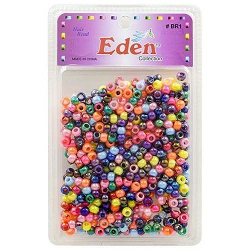 Eden - xlg blister round hair bead assorted AB, BR1AAB