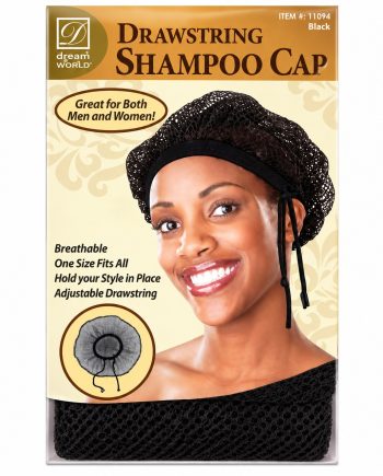 Donna - drawstring shampoo cap black, No. 11094