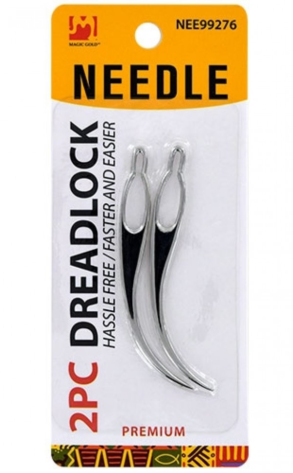 Magic Gold - Paq. of 2 silver dreadlock needle hassle free, NEE99276