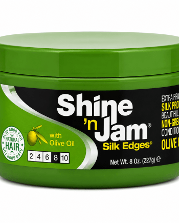 Ampro Shine ’N Jam Silk Edges Olive Oil 8 oz gel de finition contours à l’huile d’olive