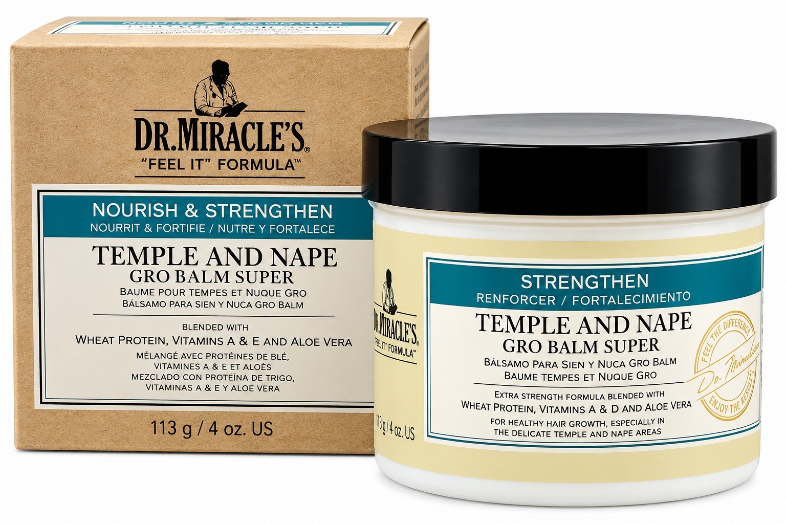 Dr. Miracle's Temple & Nape Gro Balm Super 4 oz