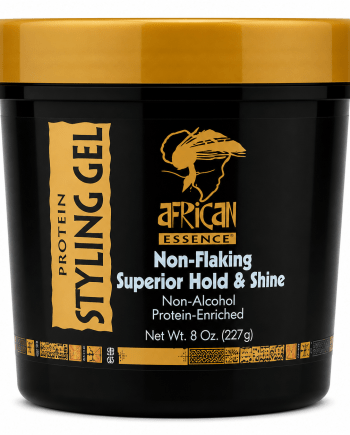 African Essence Non-Flaking Superior Hold &amp; Shine Gel, 8 oz—a styling gel with strong hold and shine