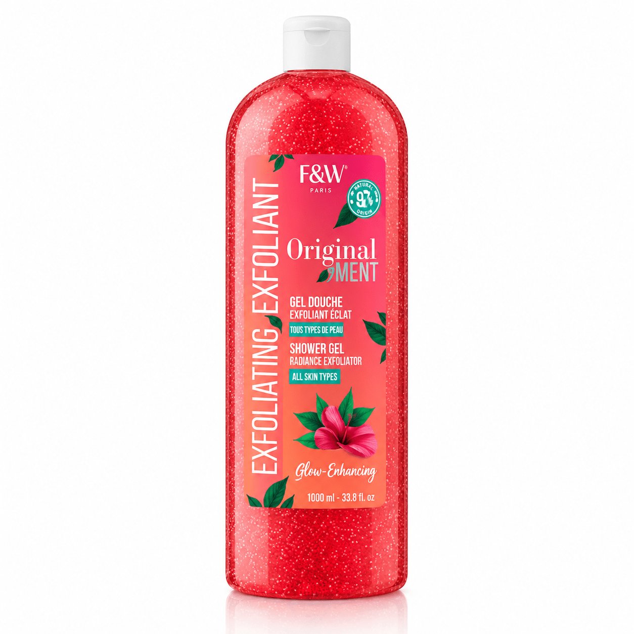 F&W Paris - original piment doux radiance-boosting shower gel, 940 ml