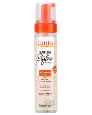 Cantu Protective Styles - set & refresh foam with apple cider, vinegar & aloe, 8 fl.oz