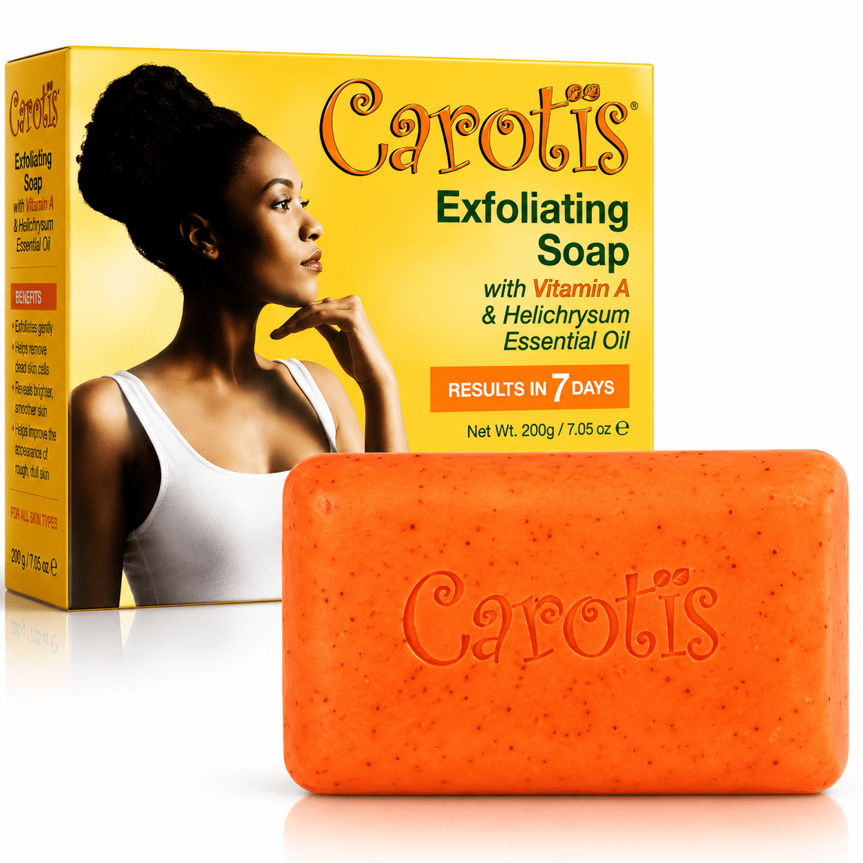Carotis Exfoliating Soap with Vitamin A 200 g savon exfoliant à la vitamine A