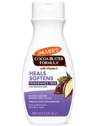 Palmer's Unscented Cocoa Butter Lotion 400 ml moisturizes dry skin and helps improve its softness and comfort. Palmer's Unscented Cocoa Butter Lotion 400 ml for dry skin.