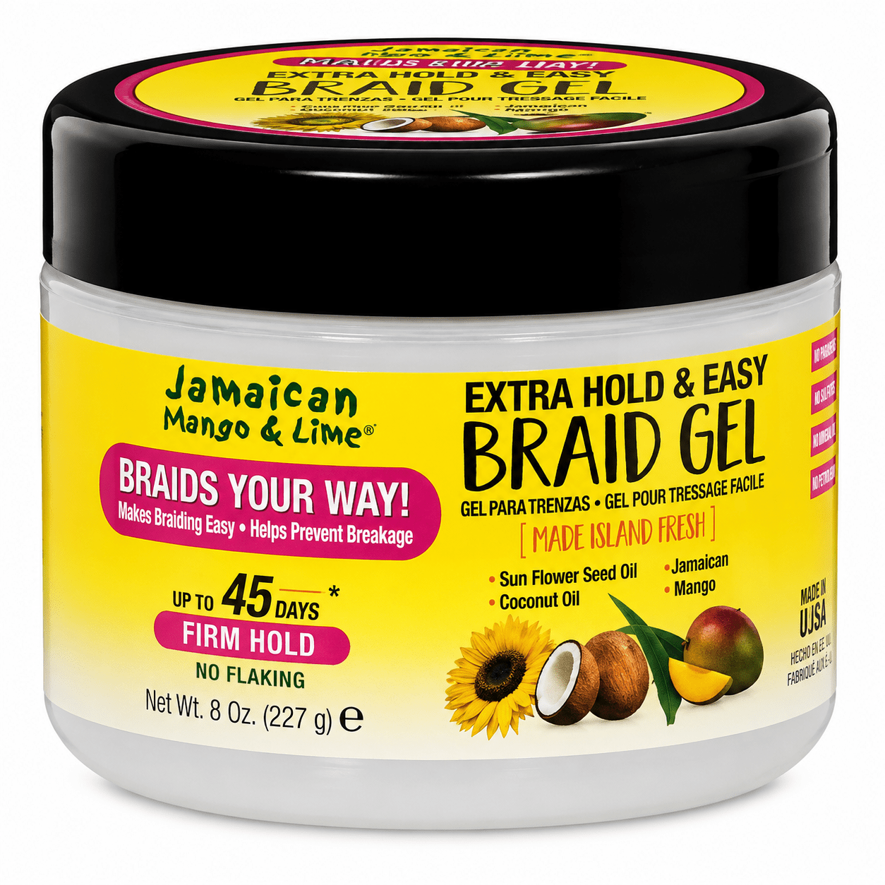 Jamaican Mango & Lime Extra Hold Easy Braid Gel 227 g.