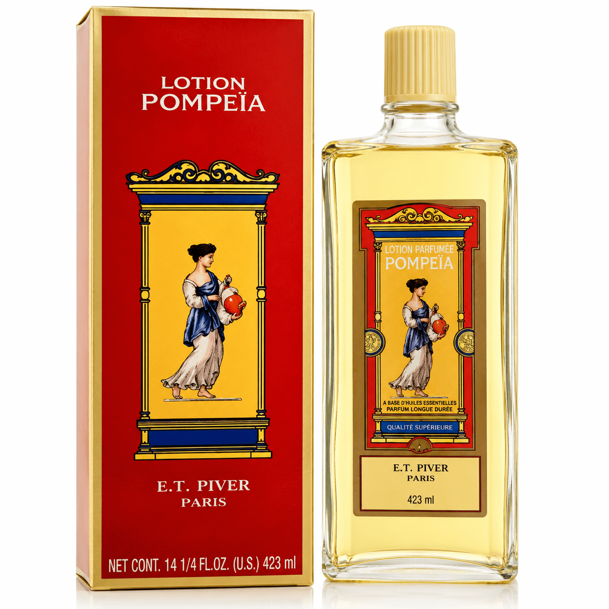 Pompeia Scented Lotion, 423 ml, in a large bottle.