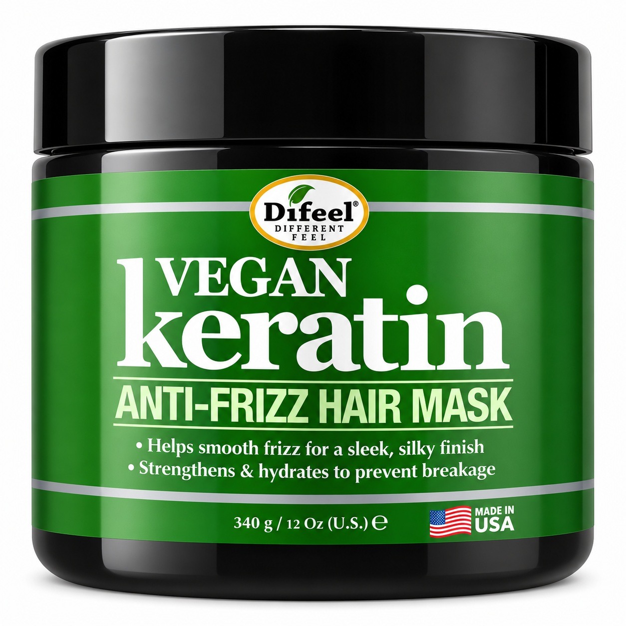Difeel Vegan Keratin Anti-Frizz Hair Mask 340 g