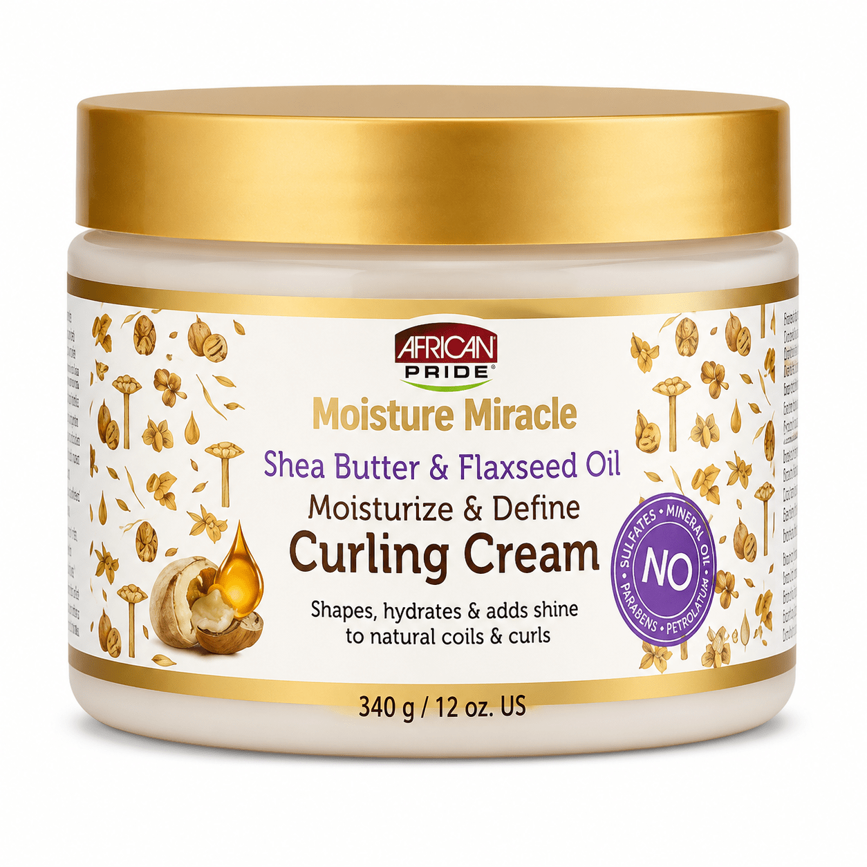 African Pride Moisture Miracle Curling Cream 12 oz Curl Styling Cream