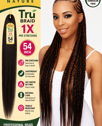 African Nature Tru Braid 1X Pre-Stretched 54-inch pre-stretched hair strands for braids