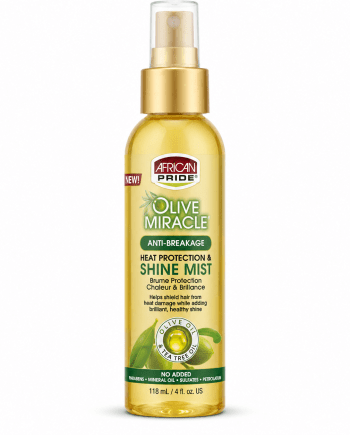 African Pride Heat Protection &amp; Shine Mist 118 ml heat-protective hair mist